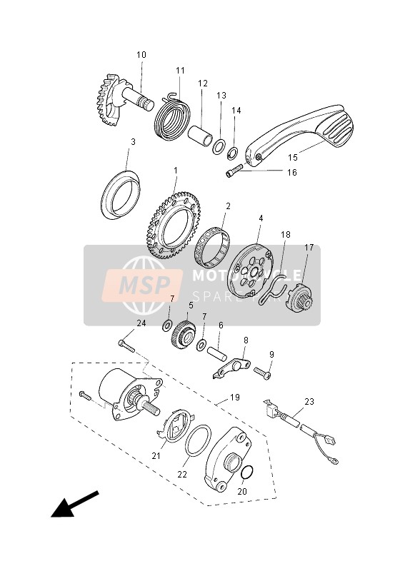 Yamaha YQ50 AEROX 2012 Starter for a 2012 Yamaha YQ50 AEROX